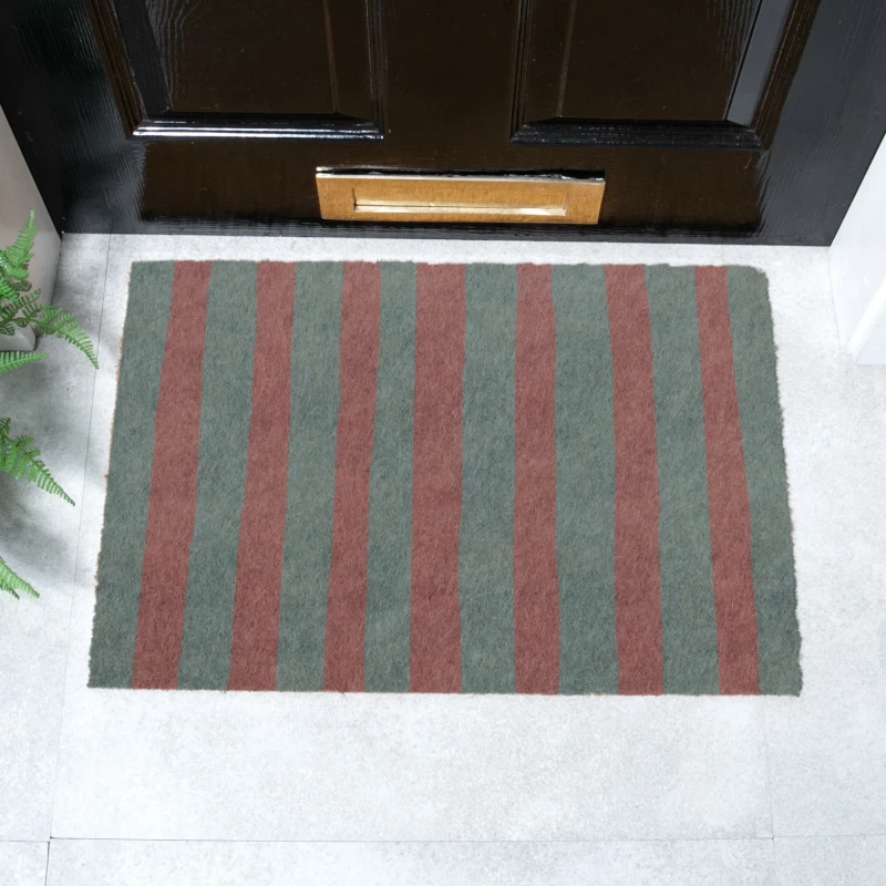 Image of Artsy Doormats Pink And Blue Wiggly Stripes Doormat (60 X 40Cm)