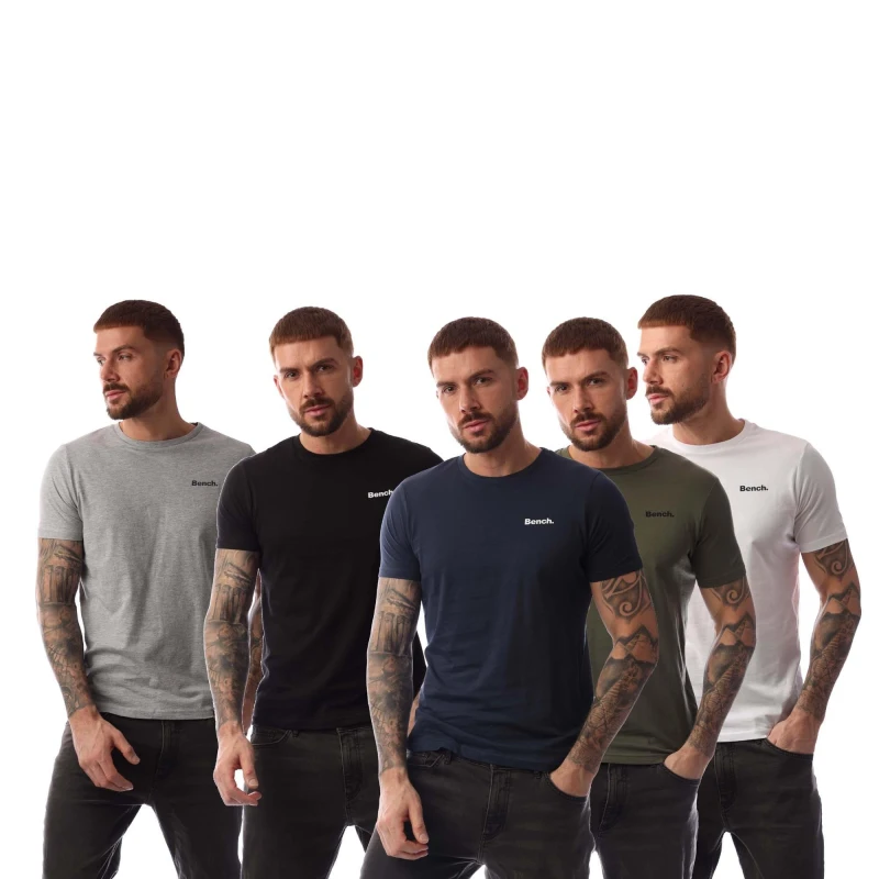 Image of Bench Oliver 5 Pack T-Shirts Multi Colour male S
