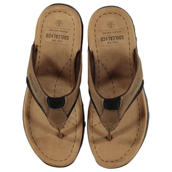 Image of SoulCal Lounge Mens Flip Flops - Brown