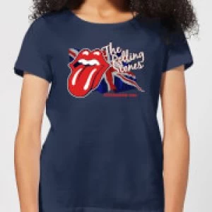 Image of Rolling Stones Lick The Flag Womens T-Shirt - Navy - S