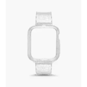 Image of Kate Spade New York Womens Glitter Jelly 40Mm Case And Band Set For Apple Watch - Silver