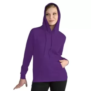 Image of SG Ladies/Womens Plain Hooded Sweatshirt Top / Hoodie (XS) (Purple)