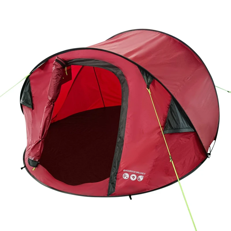 Image of Gelert 3 Person Pop Up Tent Red unisex One Size