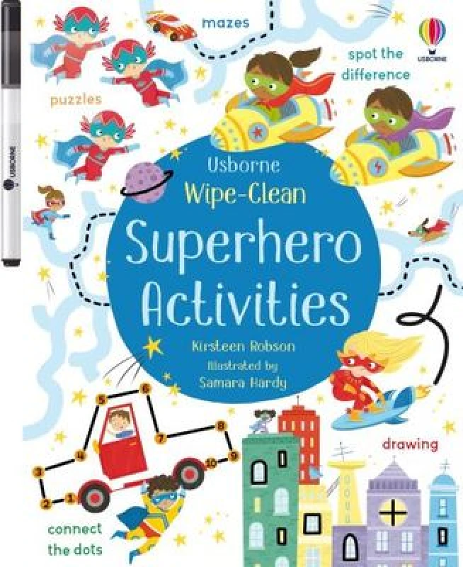 Image of Kirsteen Robson Wipe-Clean Superhero Activities Book Multi unisex