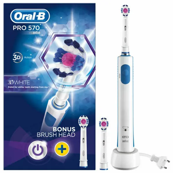 Image of Oral B Pro 570 3D White Electric Toothbrush