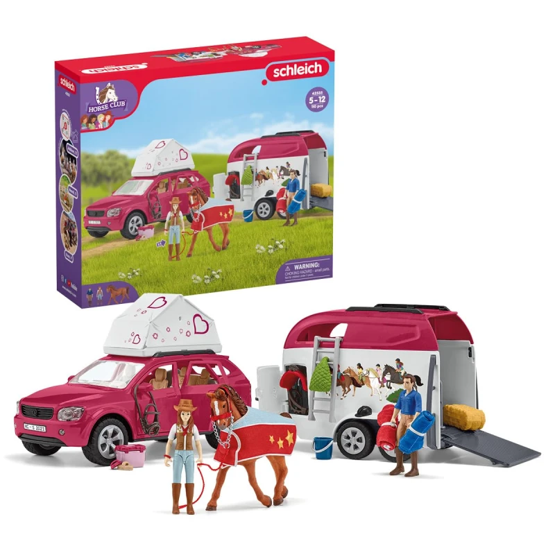 Image of Schleich Horse Adventures With Car And Trailer One Colour W4QXE Unisex