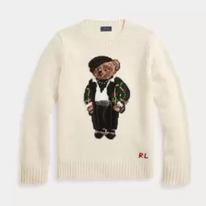 Image of Polo Ralph Lauren Bear Wool and Cashmere-Blend Jumper - S