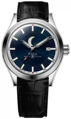 Image of Ball Company Engineer II Moon Phase Date Display Blue Watch