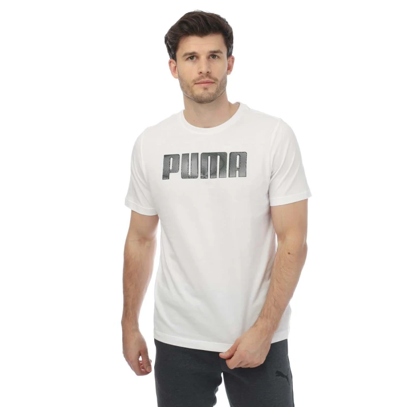 Image of Puma Sportstyle Logo T-Shirt - White White S