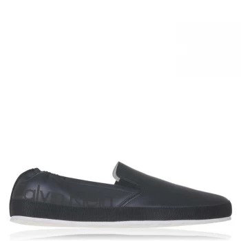 Image of Calvin Klein Leather Slip On - Black
