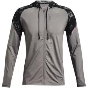 Image of Under Armour Armour Rush Full Zip Print Hoodie Mens - Grey