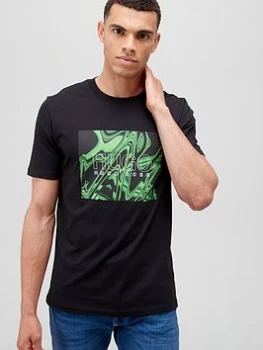 Image of Hugo Boss Dolive Graphic Logo T-Shirt Black Size S Men