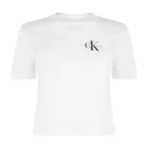 Image of Calvin Klein Jeans Crop T-Shirt - White