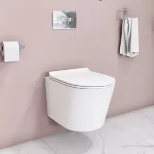 Image of Wall Hung Rimless Toilet with Soft Close Seat - Newport