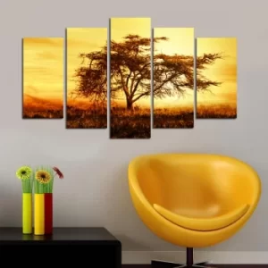Image of 5PMDF-19 Multicolor Decorative MDF Painting (5 Pieces)