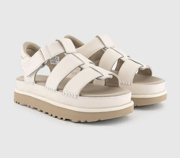 Image of UGG Womens Goldenstar Strap Sandals Jasmine White, 4