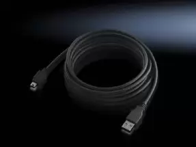 Image of Rittal DK 7030.080 USB cable 3m USB 2.0 USB A Mini-USB A Black