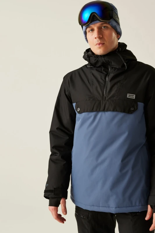 Image of Dare 2b Dare 2b Men Freeride Overhead Waterproof Breathable Insulated Skiing Jacket in Black Size: 2X-large Black XXL Male 5063516186410