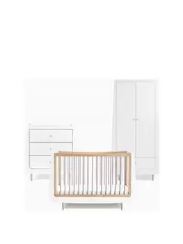 Image of Snuz SnuzKot Skandi 3 Piece Nursery Furniture Set - White/Grey