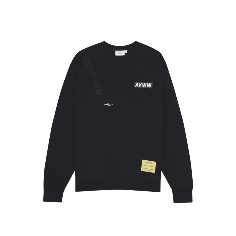 Image of Avnier Crewneck sweatshirt Avnier Shadow V2 Noir Unisex S