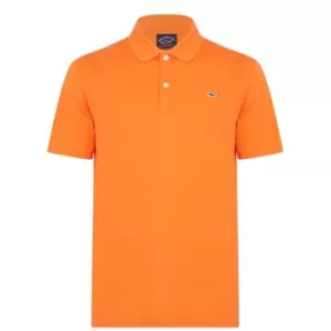 Image of Paul And Shark Logo Polo Shirt - Orange