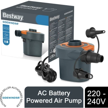 Image of Sidewinder AC Battery Powered 220-240V Air Pump - Bestway