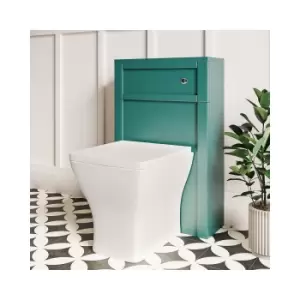 Image of 500mm Green Back to Wall Unit with Square Toilet - Avebury