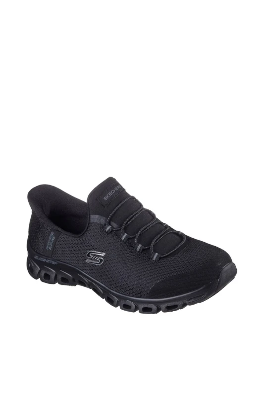 Image of Skechers Womens GLIDE-STEP PURSUIT Slip-In Mesh Bungee Black Size: 4 Black Female 4