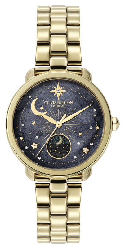 Image of Olivia Burton 24000298 Celestial Moonphase (34mm) Black Dial Watch