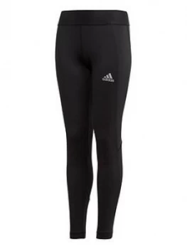 Image of adidas Girls AEROREADY W Ask Tights - Black, Size 9-10 Years, Women