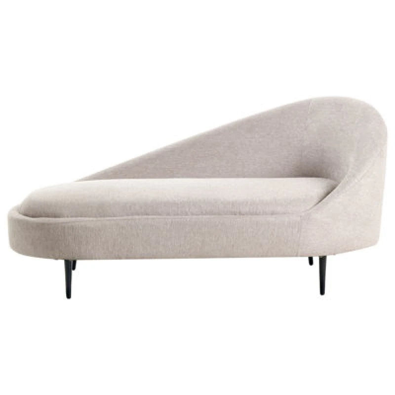 Image of Beliani Right-Hand Chaise Lounge Valreas Fabric Taupe