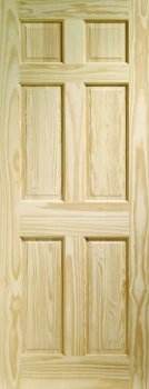 Image of Wickes Durham Internal Clear Pine 6 Panel Fire Door - 1981 x 686mm