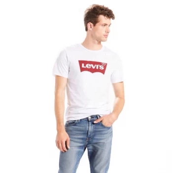 Image of Levis Graphic Housemark T-Shirt - White, Size XL, Men