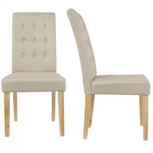 Image of Roma Set of 2 Beige Dining Chairs
