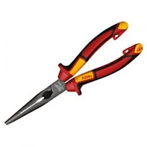 Image of Milwaukee Long Round Nose Plier 4932464564 Forged Alloy Steel Grey, Red