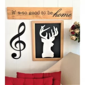 Image of Home Sign Brown Decorative Wooden Wall Accessory