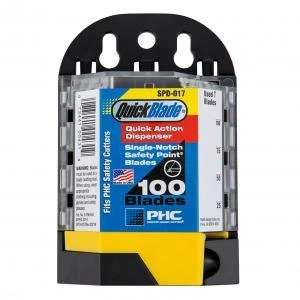 Image of Pacific Handy Cutter Safety Point Blades Dispenser Silver Ref SPD 17