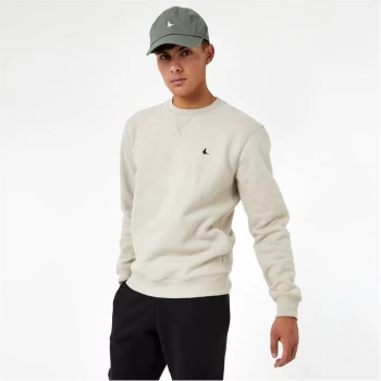 Image of Jack Wills Belvue Pheasant Logo Crew Sweatshirt - Stone