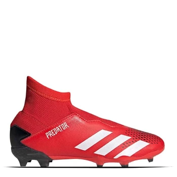 Image of adidas Predator 20.3 Laceless Childrens FG Football Boots - Red