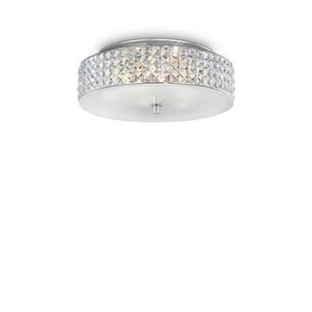 Image of Roma 6 Light Medium Flush Ceiling Light Chrome, G9