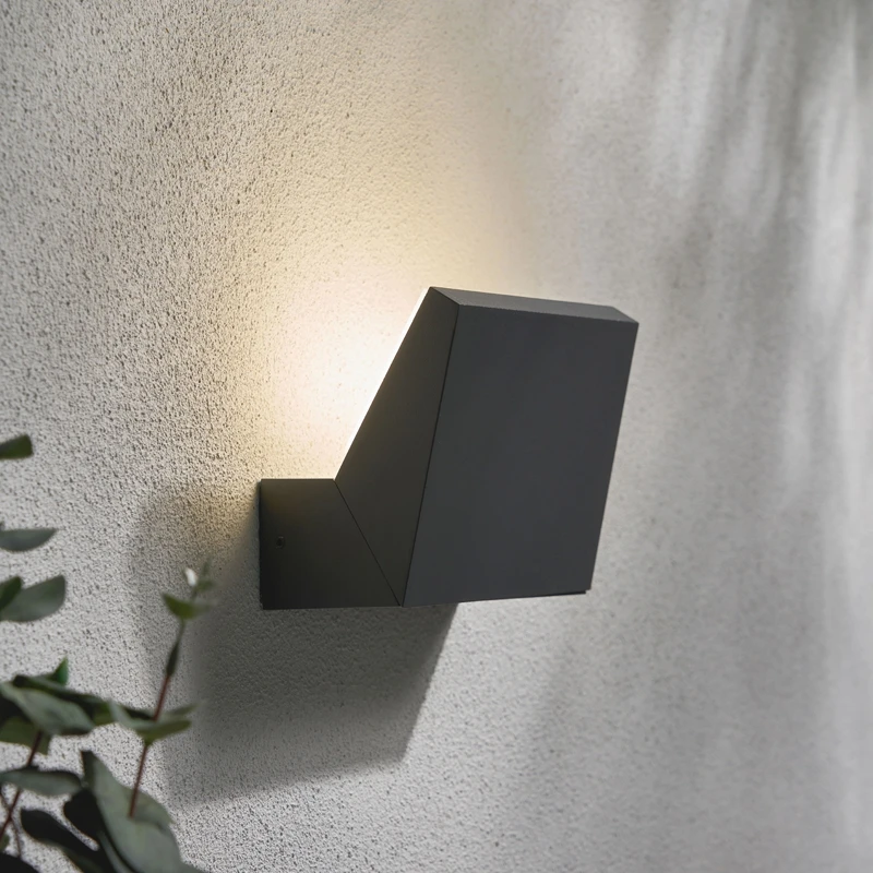 Image of Zink Rayu 13W LED Up or Down Adjustable Wall Light Cool White in Anthracite