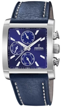 Image of Festina F20424/2 Mens Stainless Steel Chronograph Blue Watch