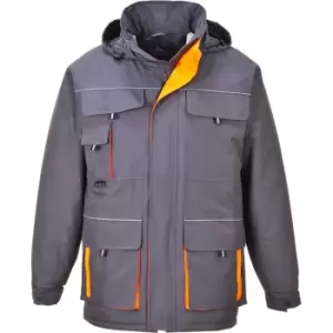 Image of Portwest Mens Texo Contrast Waterproof Rain Jacket Grey L