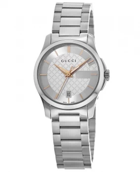 Image of Gucci G-Timeless 27mm Silver Dial Steel Womens Watch YA126523 YA126523