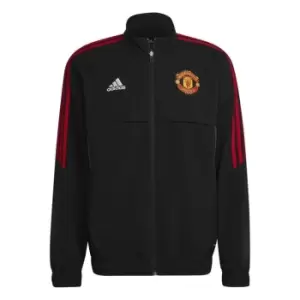 Image of adidas Manchester United Pre Match Jacket 2022 2023 Adults - Black