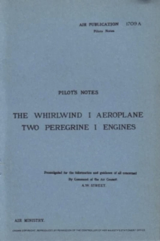 Image of Whirlwind I Pilot's Notes. Paperback Books
