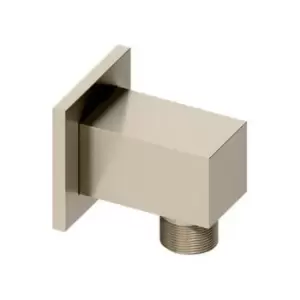 Image of square wall outlet - Brushed Nickel