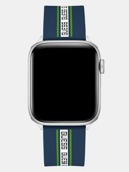 Image of Guess Silicone Apple Watch Strap 14954650 Blue