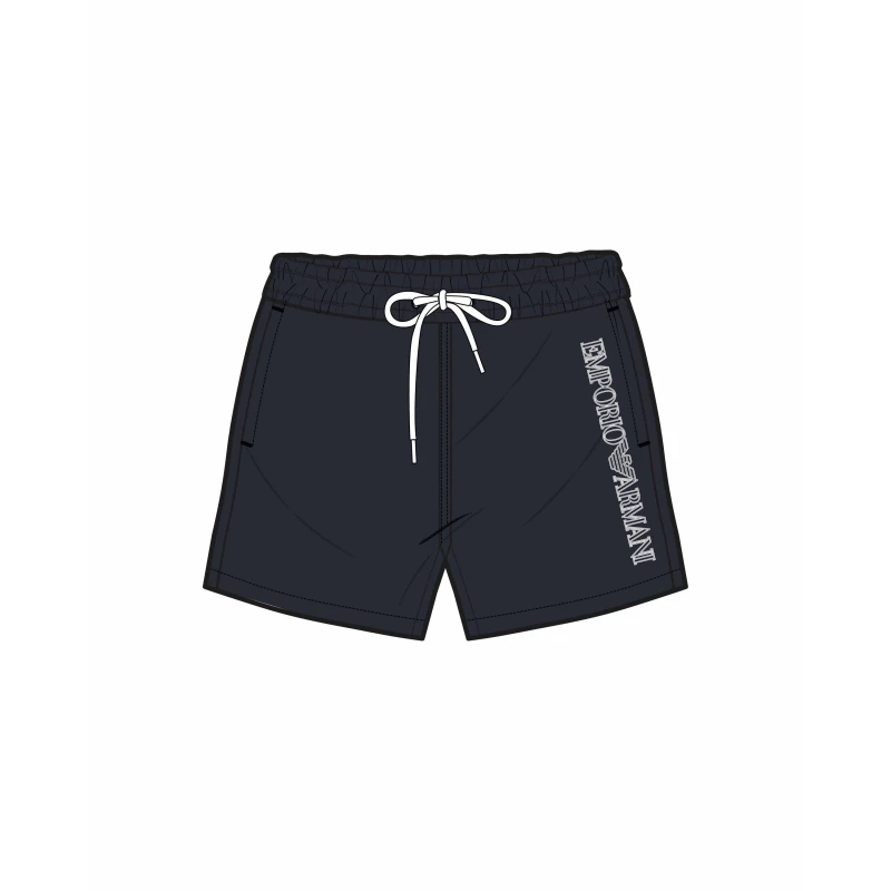 Image of Emporio Armani Mens Boxer Beachwear Swimming Trunks Armani Blue male S