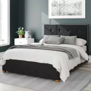 Image of Aspire Presley Ottoman Bed Velvet Ebony Double
